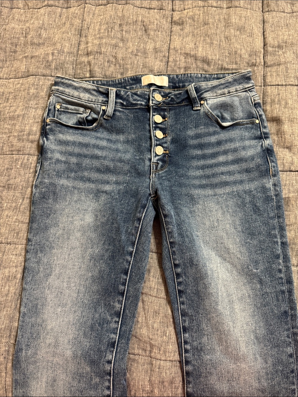 Women’s Blue Button-Fly Jeans
